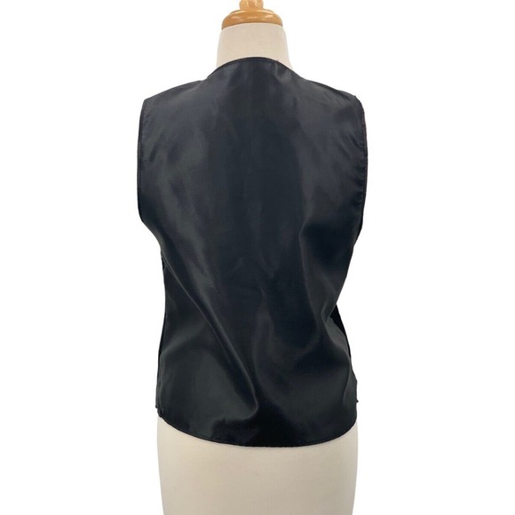 Vintage Don't Stop Classics Women's Black Leather Motorcycle Vest M‎ - Picture 5 of 5